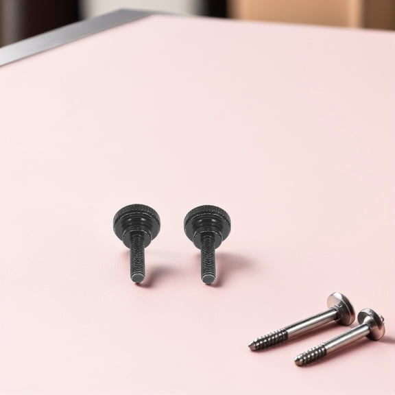 FOMIYES 30Pcs Carbon Steel Knurled Thumb Screws Black Zinc Plated Hand Tighten Screws for Furniture Repair