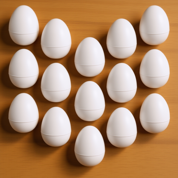 FOMIYES 30Pcs DIY Easter White Fake Chicken Eggs with Realistic Simulation and Convenient Storage Function