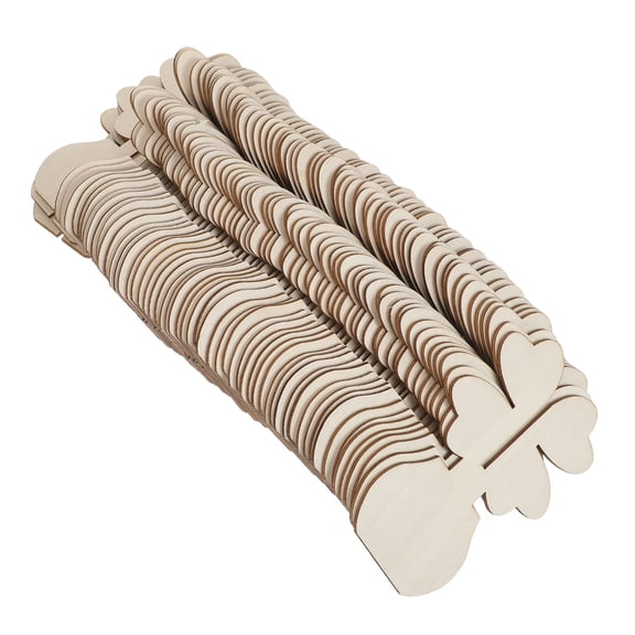 FOMIYES 30Pcs Khaki Wooden Flower Ornaments Unfinished Paintable Wood Craft Kit for Spring Decor