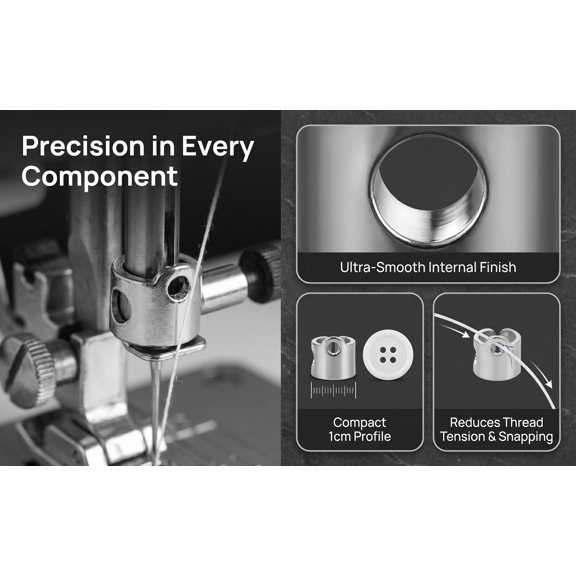 FOMIYES Sewing Machine Needle Bar Guide, Plated Silver Metal, Smooth Surface, Precise Guidance, Durable, 30Pcs