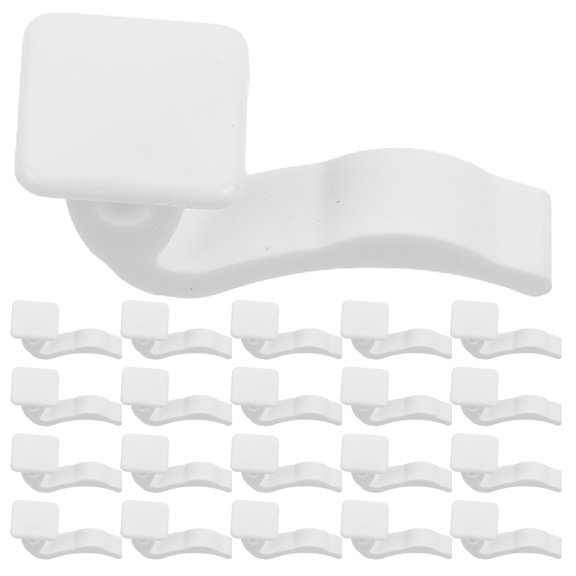 FOMIYES 30Pcs Plastic Coated Radiator Towel Hooks White Wall Mounted Bathroom Storage Hangers