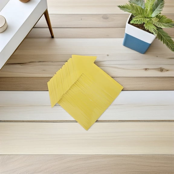 FOMIYES Floor Directional Stickers, Yellow Waterproof PVC, Durable Guidance, 30Pcs