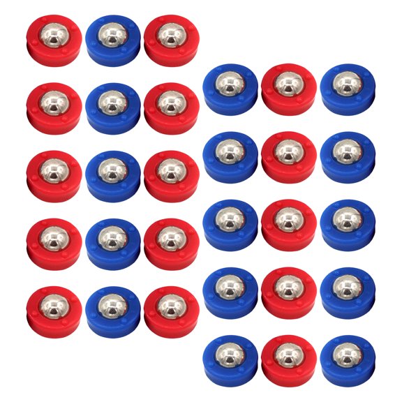 FOMIYES 30Pcs Replacement Shuffleboard Pucks Steel and Plastic Durable Tabletop Shuffleboard Rollers