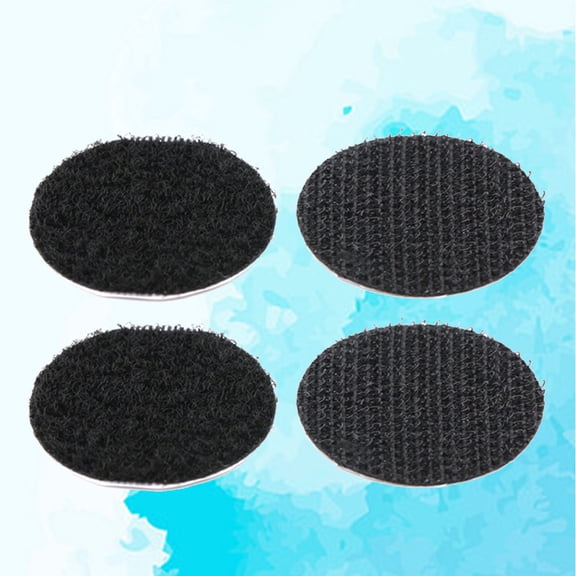 FOMIYES 30Pcs Hook and Loop Fastener Tape Rug Holder Black Nylon for Living Room