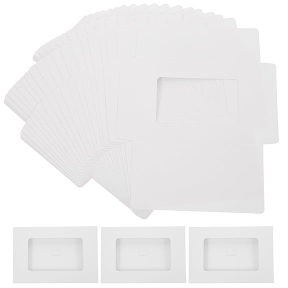FOMIYES 30pcs Full Window Envelopes White Paper for Business Present and Personal Use