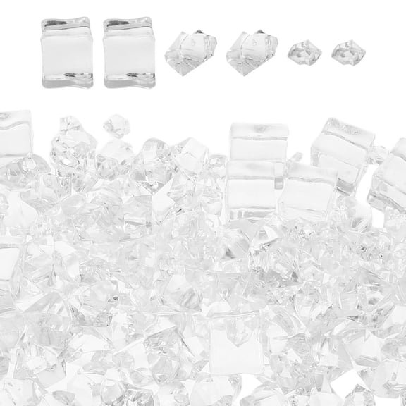 FOMIYES Realistic Clear Acrylic Ice Cubes Reusable Convenience 310Pcs