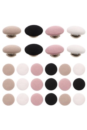 32-Piece Multi-Color Fabric Covered Hat Buttons for Cap Repair and Replacement Accessories