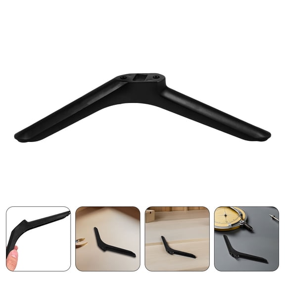 FOMIYES 3Pairs Black Universal TV Base Stand Tabletop Design with Versatile Fit and Secure Installation