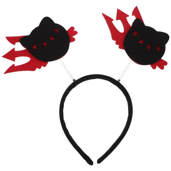 FOMIYES 3Pcs Black Cat Party Headband Creative Evil Cat Bopper Hairband for Festival Costume Use