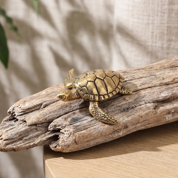 FOMIYES 3Pcs Brass Sea Turtle Figurines for Outdoor Garden Decor Turtle Flower Pot Ornaments