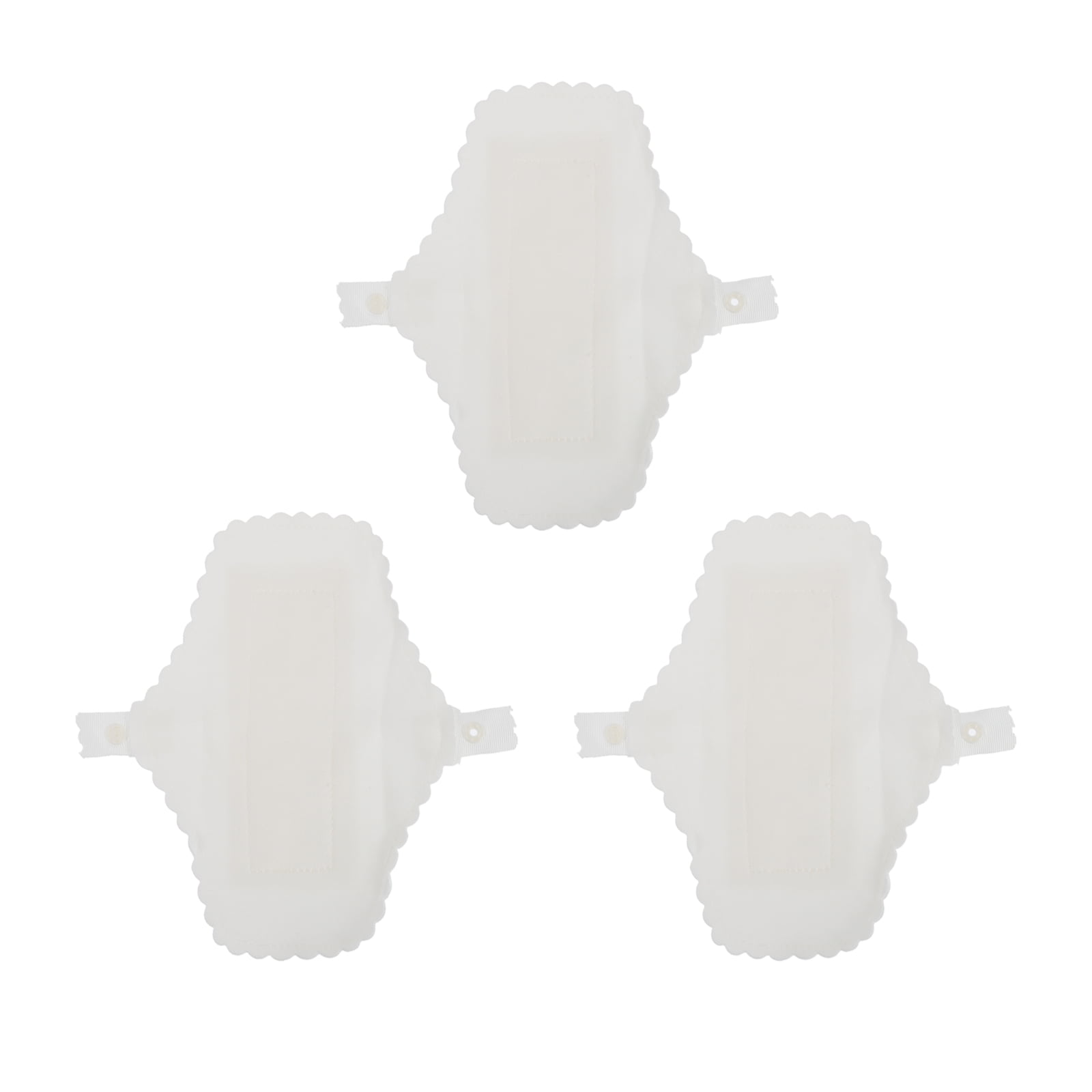 FOMIYES 3Pcs Cotton Pads Reusable Menstrual Pads Reusable Sanitary Napkins for Women Girls (White)