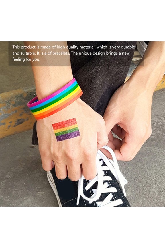 3Pcs Durable Silicone Wrist Hoop Assorted Color Stylish Bracelet for Decoration