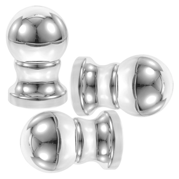 FOMIYES Rotating Flag Pole Top Ball, Plated Silver ABS, Weather-Resistant, 3Pcs