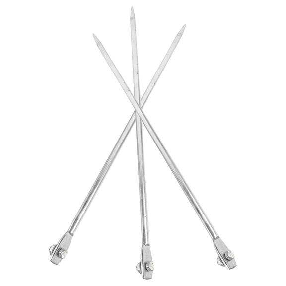 FOMIYES 3Pcs Plated Silver Galvanized Grounding Rods Durable Electrical Ground Wire Rods for Home Use