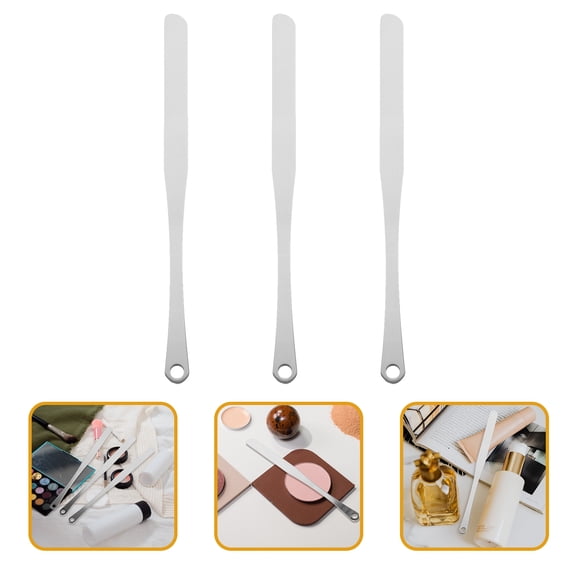 FOMIYES 3Pcs Handle Makeup Spatula Tool, Cosmetic Mixing Applicator for Foundation, Cream, Professional Use