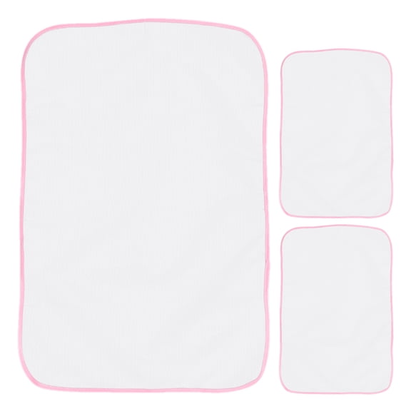 FOMIYES 3Pcs Convenient Pink Ironing Cloth Mesh Design Lightweight for Household Ironing