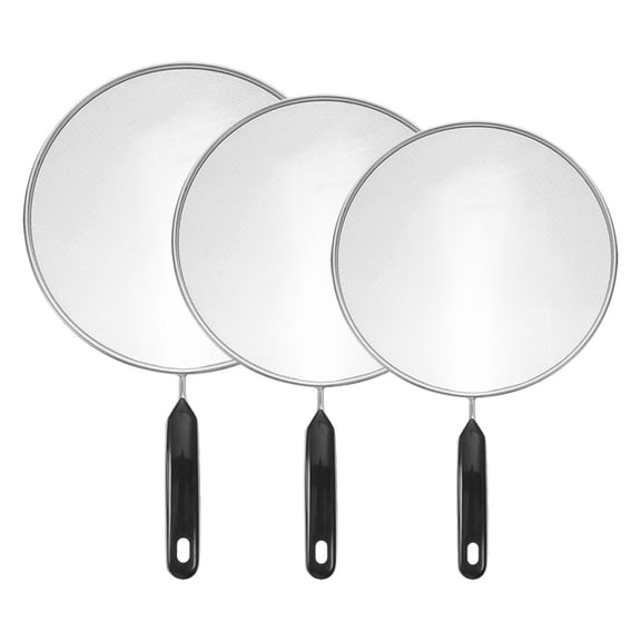 FOMIYES Multi Stainless Steel Splatter Guard Lid for Cooking Safety 3Pcs