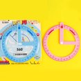 Math Protractor Set 3d FOMIYES 3Pcs ABS Pink Protractor Set Clear Scale Angle Tool for School ...