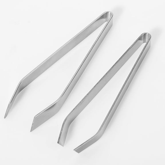 FOMIYES 3Pcs Stainless Steel Fish Bone Clip for Restaurant Kitchen Use Plated Silver Finish