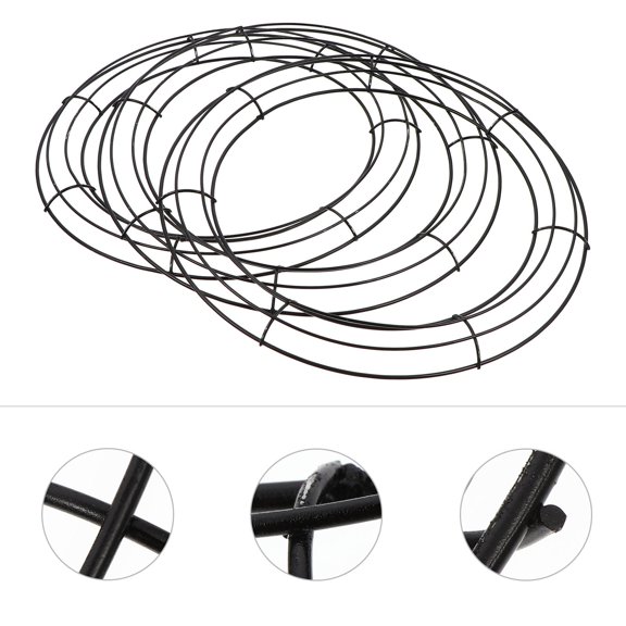 FOMIYES 3pcs Iron Wreath Loop Frame for Home Decoration and Outdoor Use