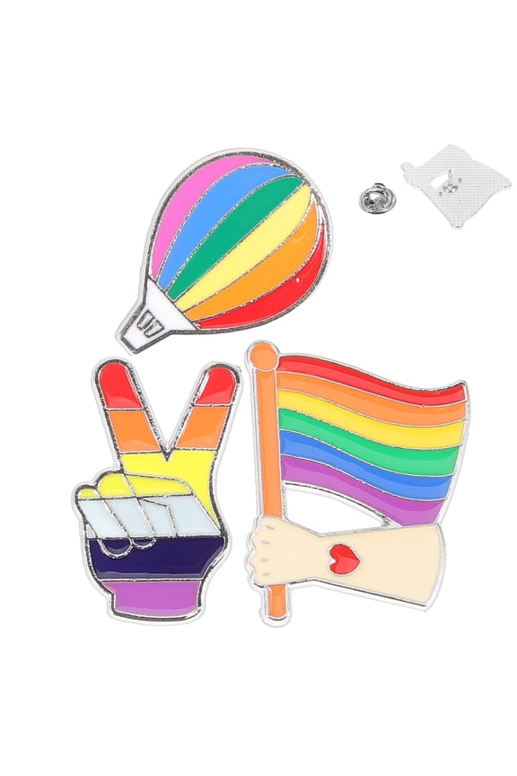 3pcs Funny Pin Badge Brooch Multicolor Nice Looking Design for Outerwear