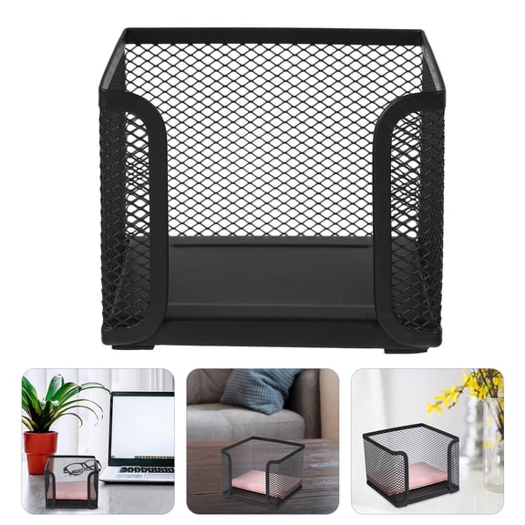 FOMIYES 3-Pack Iron Mesh Desk Organizer Baskets for Office Supplies, Notes, Memo Pads, Message Storage and Desk Accessories