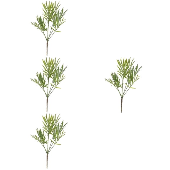 FOMIYES Set of 4 Vivid PVC Fake Macrophyllus Leaves Decorative Adornments for Business Owners 15.7 x 2.4 Inches