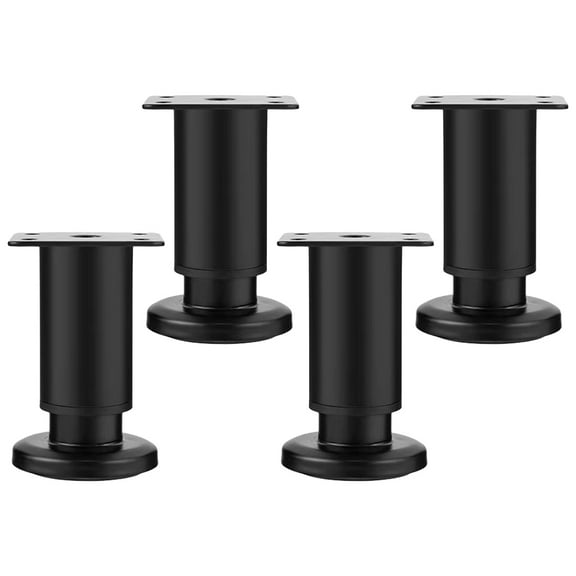 FOMIYES  4 Pcs Double Frame Table Legs Bed Risers Furniture Child Black