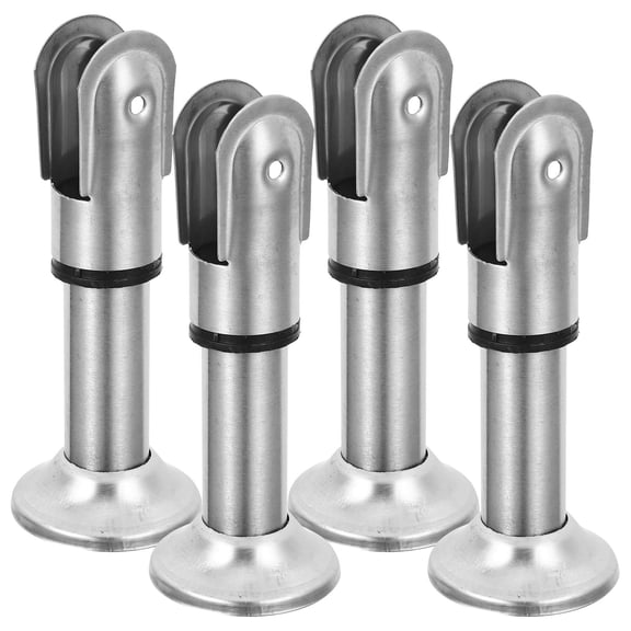 FOMIYES  4 Pcs Stainless Steel Partition Bracket Standing Privacy Silver