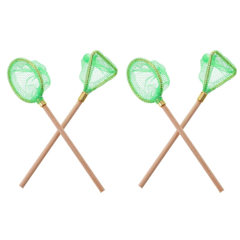 4 pcs Kids Toy Miniature Fishing Accessories Miniature Fishing Net Tiny House Accessories