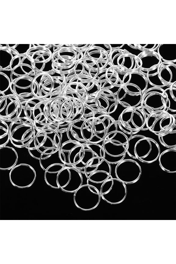 400Pcs Plated Silver Metal Key Chain Rings Convenient Split Rings for Hanging USB Bottle Opener