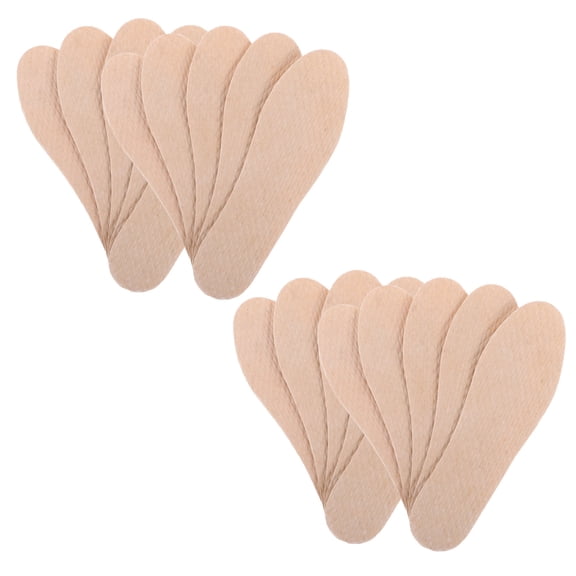 FOMIYES Mens Beige Wood Pulp Insoles Breathable Anti-Odor Cushion Inserts 40Pairs