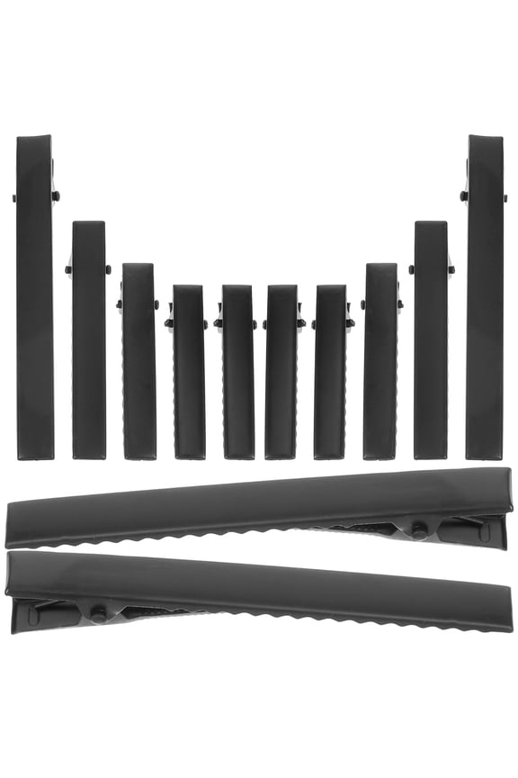 DIY Bow Clips, Black Metal Alligator, for Hair Styling and Crafts, 40Pcs