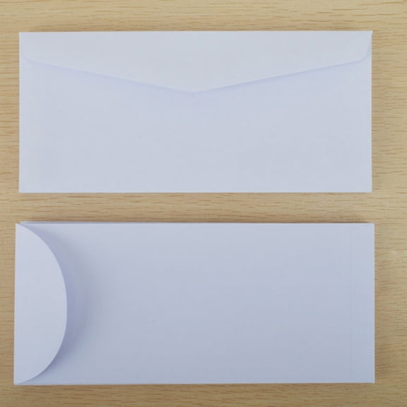 FOMIYES 40Pcs Cash Envelops for Budgeting White Paper Simple Design