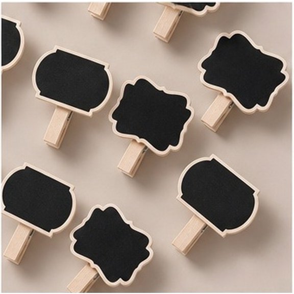 FOMIYES 40Pcs Multiuse Chalkboard Clips with Writable Blackboards for Kitchen and Cafe Labels