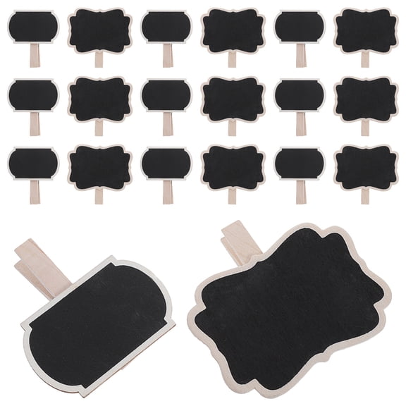 FOMIYES 40-Piece Reusable Small Chalkboard Labels with Strong Clips, Mini Sign Tags for Kitchen, Pantry, Party, and Home Organization