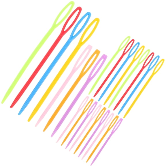 FOMIYES 40Pcs Weaving Needle Assorted Color Plastic Material For Children