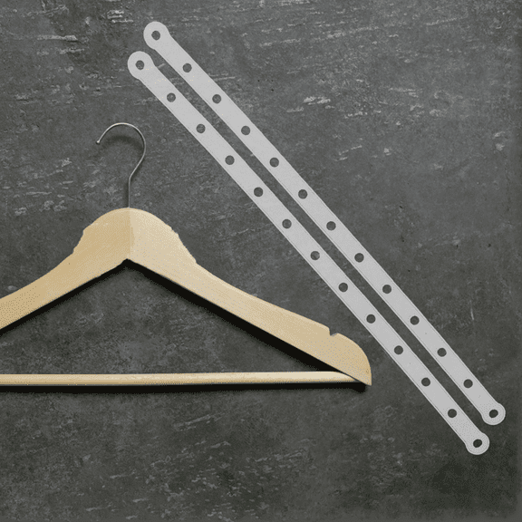 FOMIYES 40-Pack White Plastic Hanger Strips for Closet Organization and Home Storage Solutions