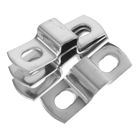 FOMIYES 4PCS Easy Installation Pipe Support Bracket Tube Brackets Stainless Steel for Handymen