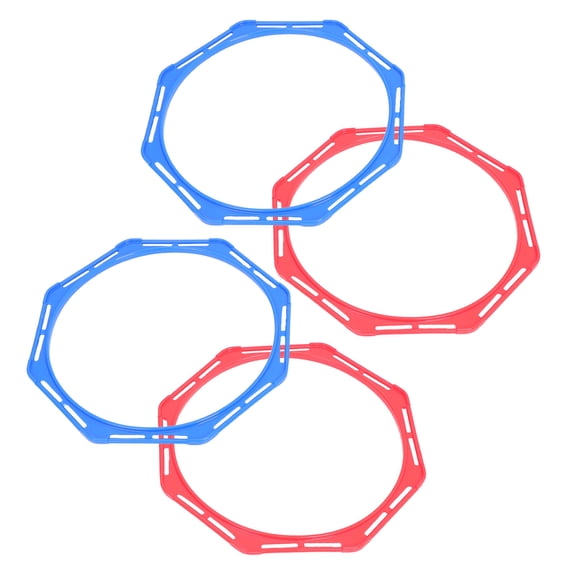 FOMIYES 4Pcs Agility Rings Set Octagon Plastic Speed Training Circles for Soccer Football Basketball