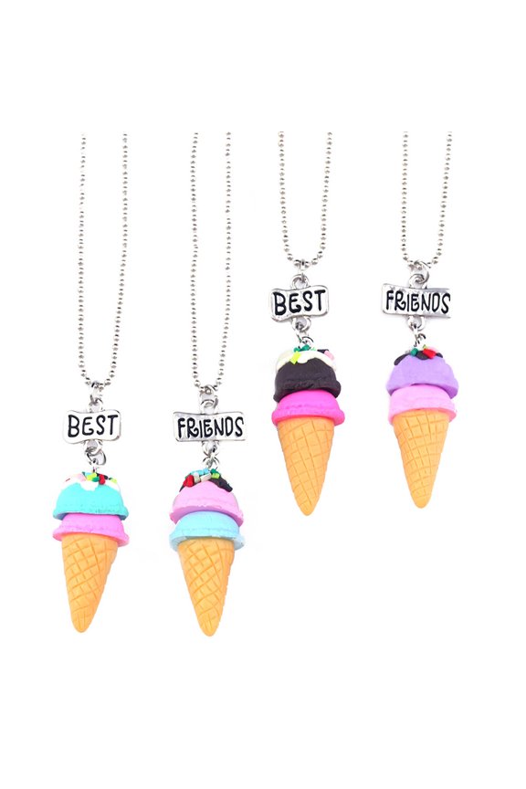 4Pcs Assorted Color Alloy Necklace Set Lightweight Comfortable Pendant for Decor