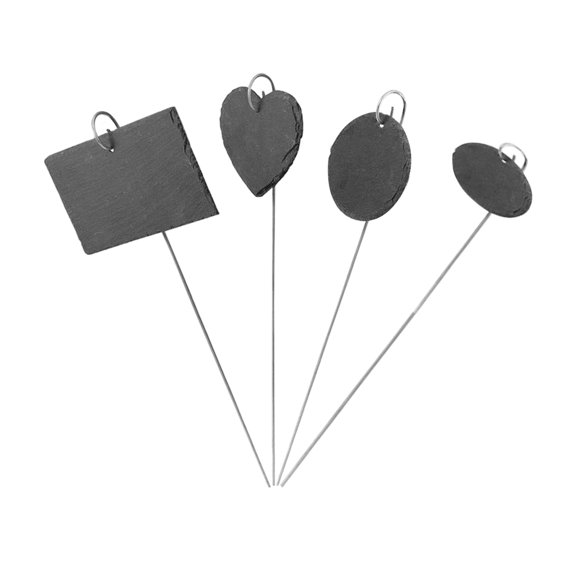 FOMIYES Assorted Color Stainless Steel Plant Tags 10cm Garden Markers 4 Pieces