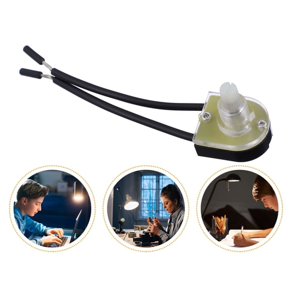 FOMIYES 4Pcs Black Light Dimmer Knob with Sturdy Copper Plastic for Wall Lamp Lighting Equipment