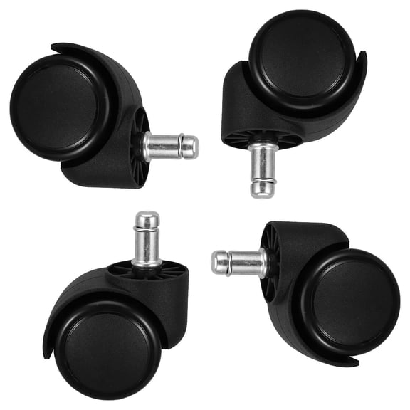 FOMIYES 4Pcs Black Office Chair Replacement Wheels Nylon Swivel Casters for Smooth Movement