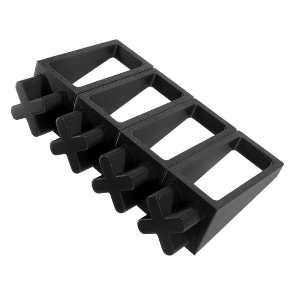 FOMIYES 4Pcs Black Truck Cargo Rail Stop Blocks Heavy Duty for Preventing Load Shifting and Damage