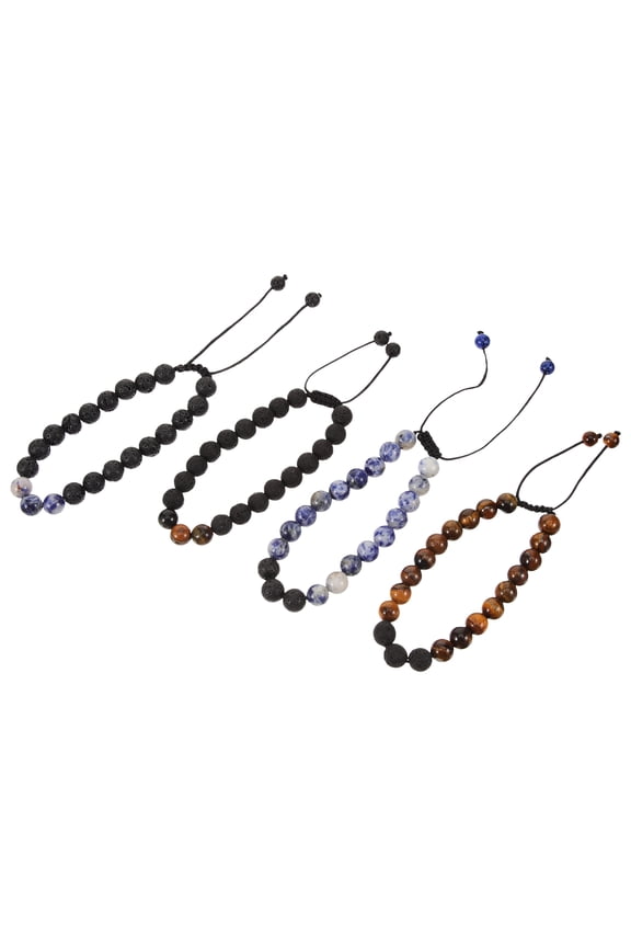 4Pcs Chic Unisex Adjustable Bracelet Assorted Colors Braided Decorative Wrist Chain