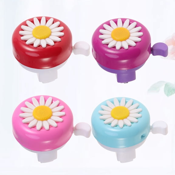 FOMIYES 4Pcs Daisy Bike Bell Clear Loud Sound Easy to Install Suitable for Standard Bikes and Scooters