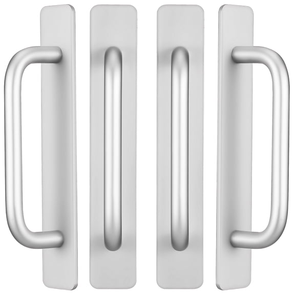 FOMIYES 4Pcs Drawer Door Handle Silver Aluminium Alloy Cabinet Pulls Furniture Handles 5.8x1.5x1in Modern Design