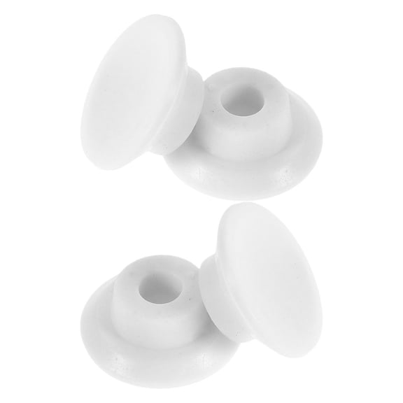 FOMIYES 4Pcs Durable White Rubber Drain Hole Plug for Freezer Replacement and Leak Prevention