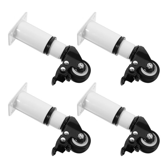 FOMIYES 4Pcs Easy Mobility Bed Leg Furniture Legs with Wheels for Homeowners 16.0x8.0x4.5in